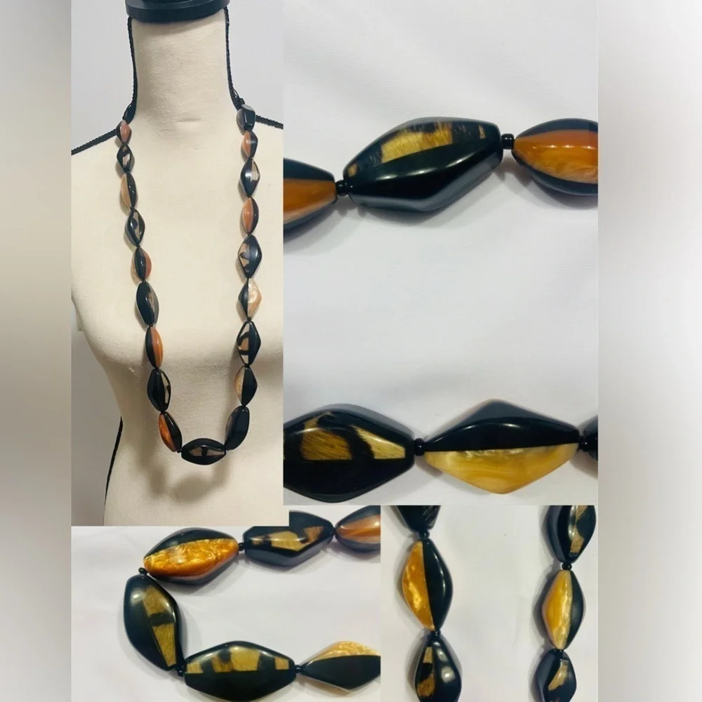 NWT Chico’s Animal Print Hair Calf Necklace
